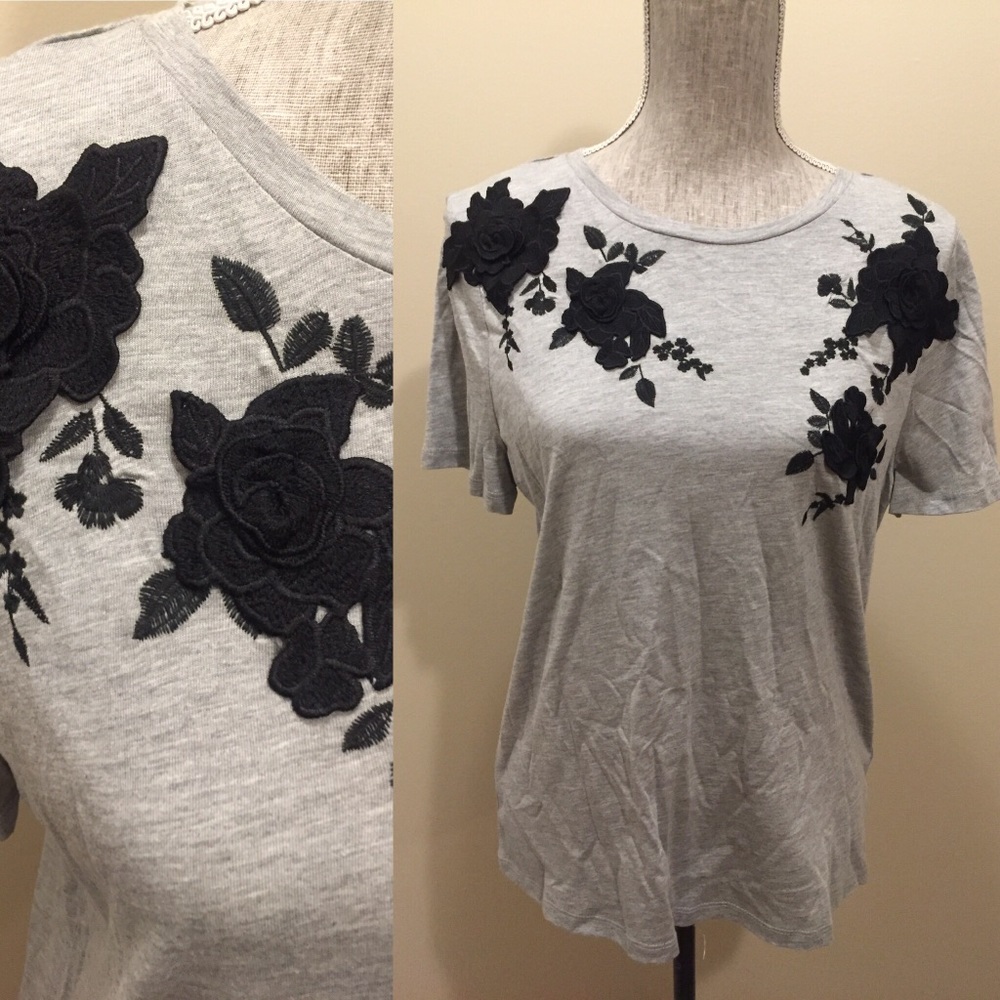 Topshop Embroidered Tee